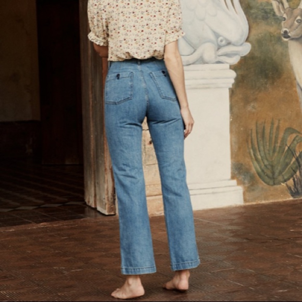 Doen (Dôen)front pocket medium wash maritime jeans